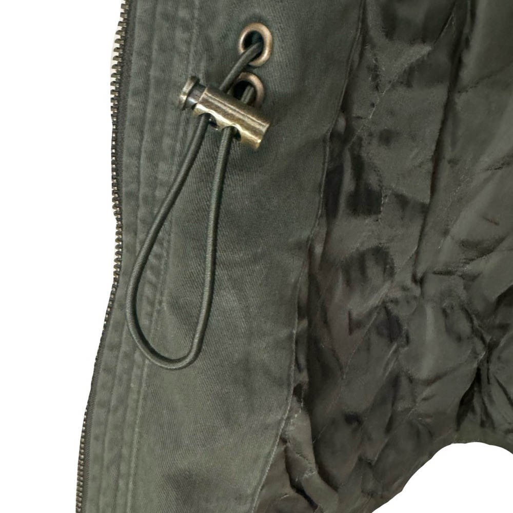 LUCKY BRAND Cotton Twill Hooded Jacket Anorak Utility Military Army Field Barn S - Picture 13 of 15